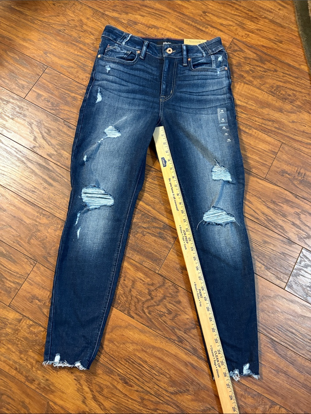 Maurices Dark Blue Distressed Skinny Jeans